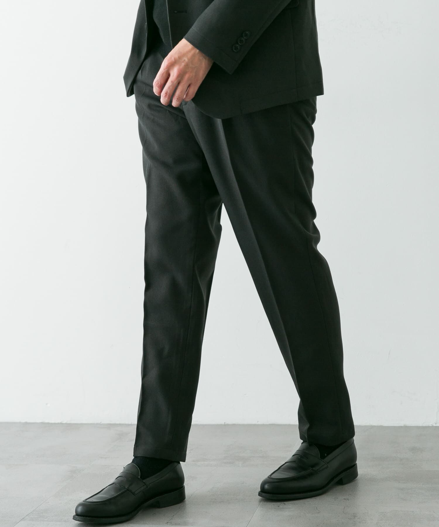 URBAN RESEARCH DOORS「LIFE STYLE TAILOR　ウールライクソフトツイルストレッチパンツ」|スラックス|