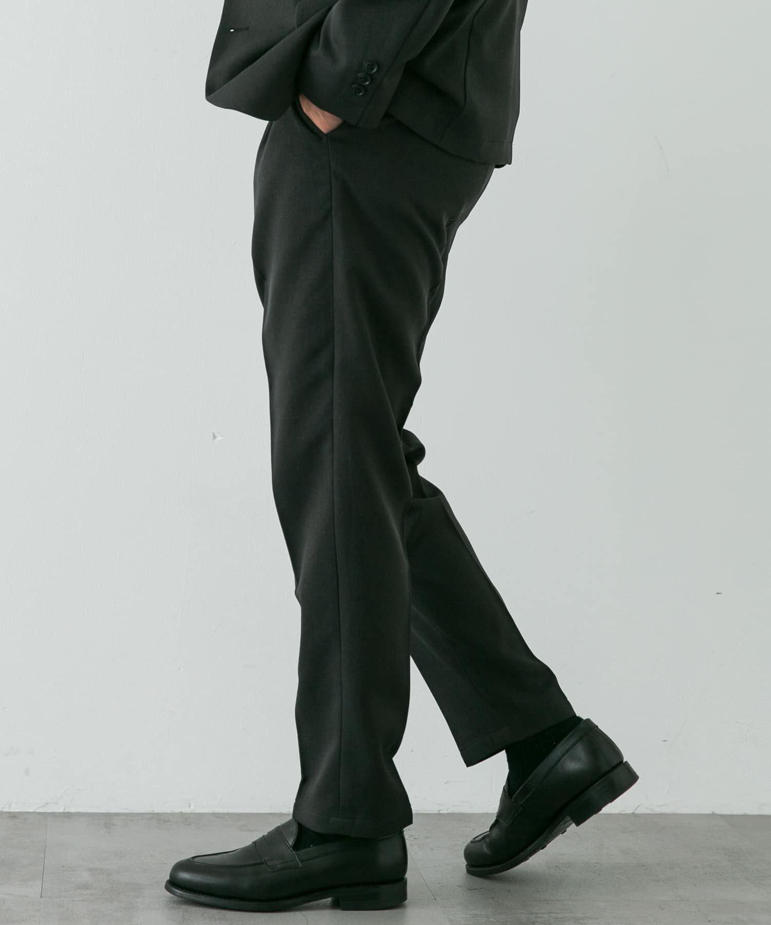 URBAN RESEARCH DOORS「LIFE STYLE TAILOR　ウールライクソフトツイルストレッチパンツ」|スラックス|