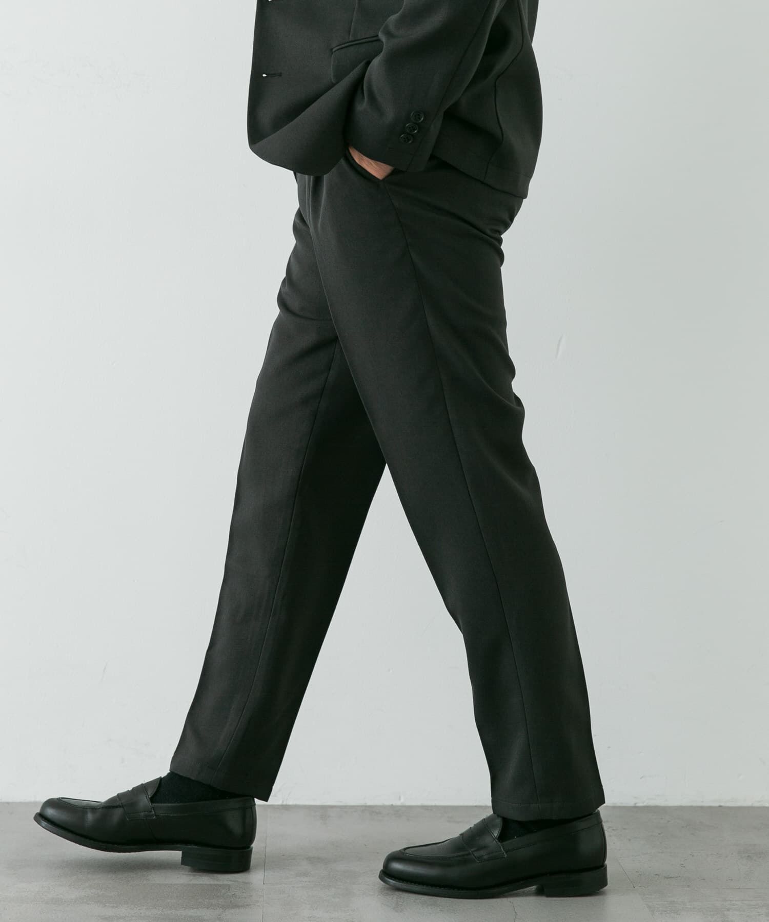 URBAN RESEARCH DOORS「LIFE STYLE TAILOR　ウールライクソフトツイルストレッチパンツ」|スラックス|
