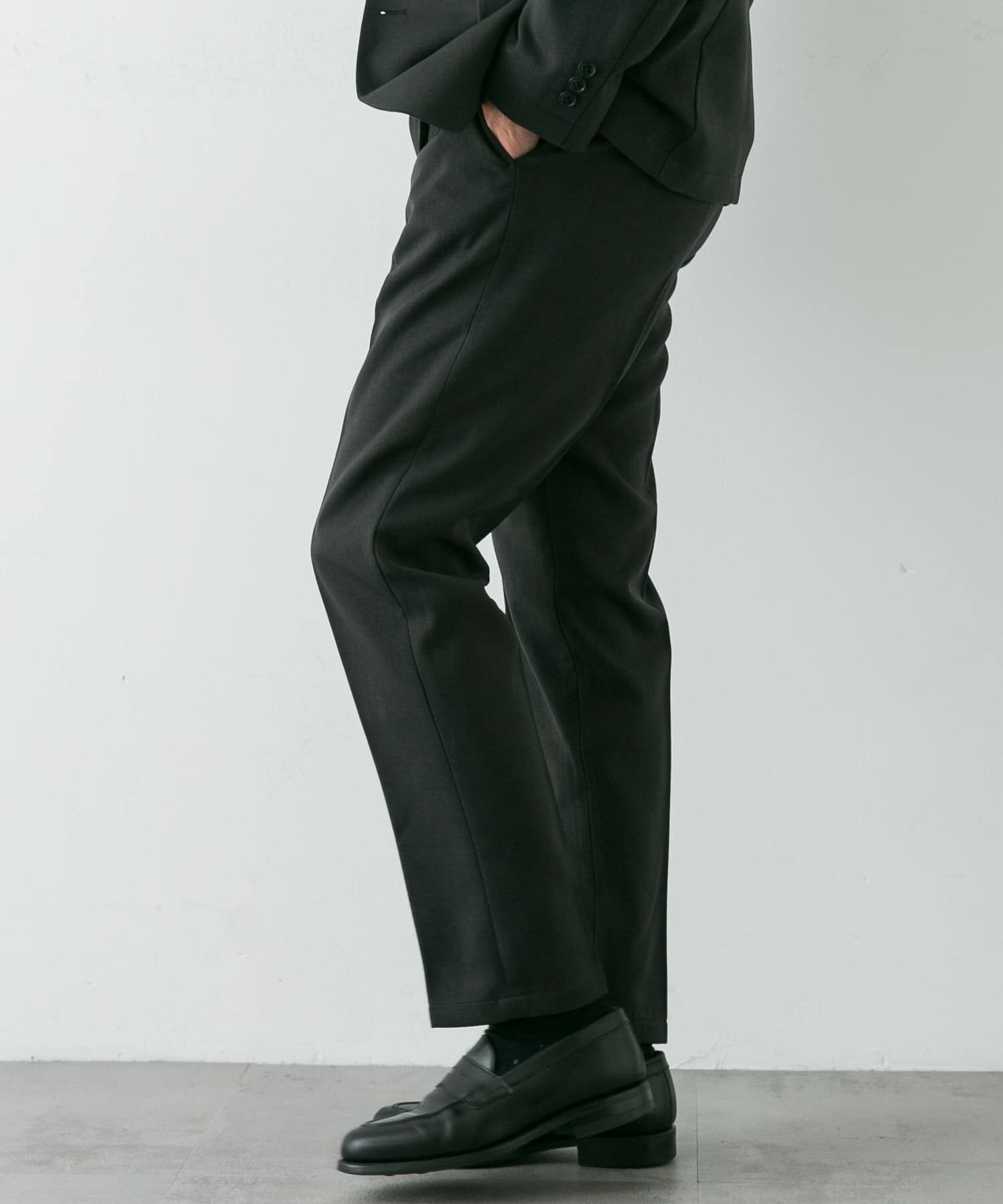URBAN RESEARCH DOORS「LIFE STYLE TAILOR　ウールライクソフトツイルストレッチパンツ」|スラックス|