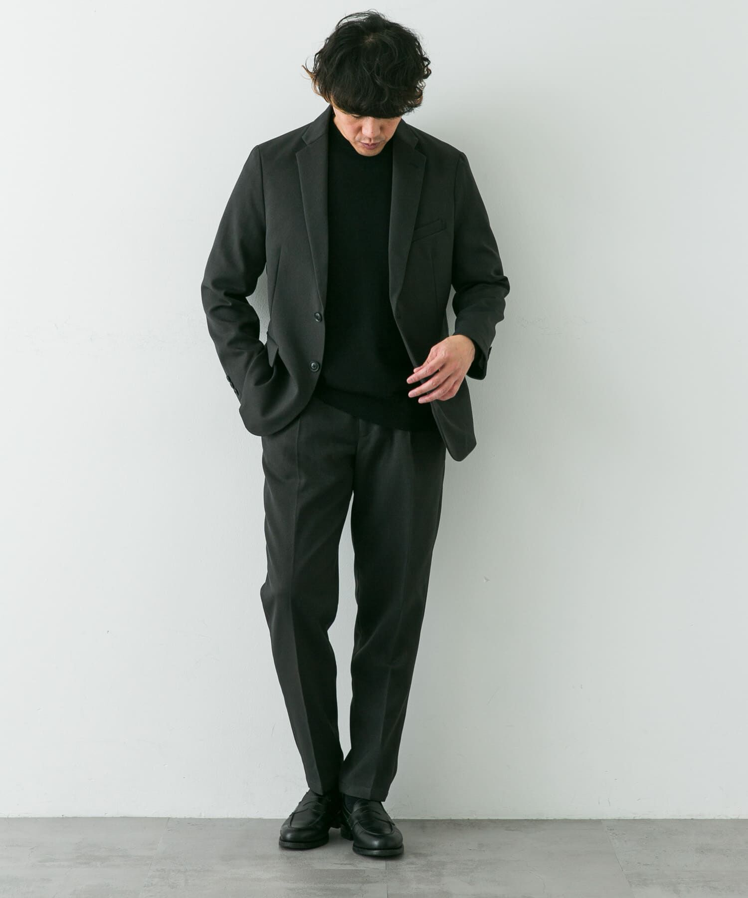 URBAN RESEARCH DOORS「LIFE STYLE TAILOR　ウールライクソフトツイルストレッチパンツ」|スラックス|