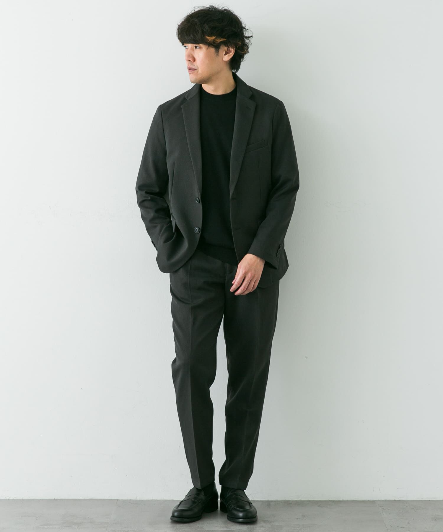 URBAN RESEARCH DOORS「LIFE STYLE TAILOR　ウールライクソフトツイルストレッチパンツ」|スラックス|