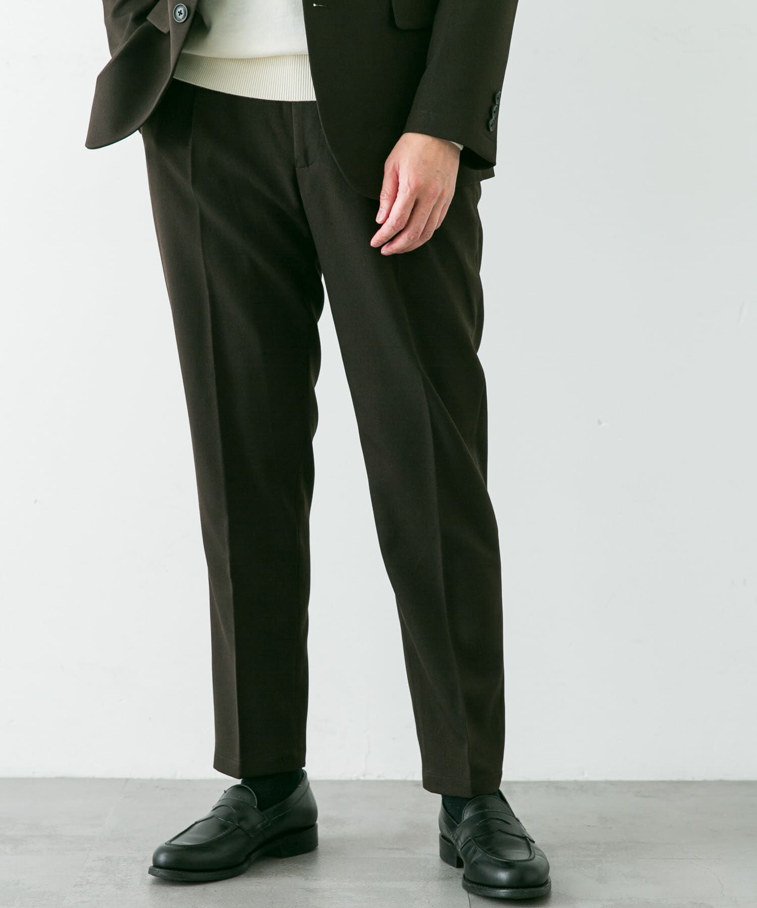 URBAN RESEARCH DOORS「LIFE STYLE TAILOR　ウールライクソフトツイルストレッチパンツ」|スラックス|