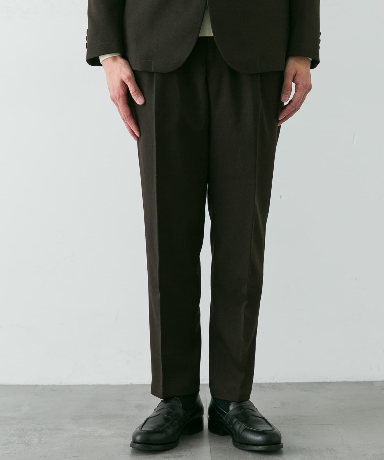 URBAN RESEARCH DOORS「LIFE STYLE TAILOR　ウールライクソフトツイルストレッチパンツ」|スラックス|