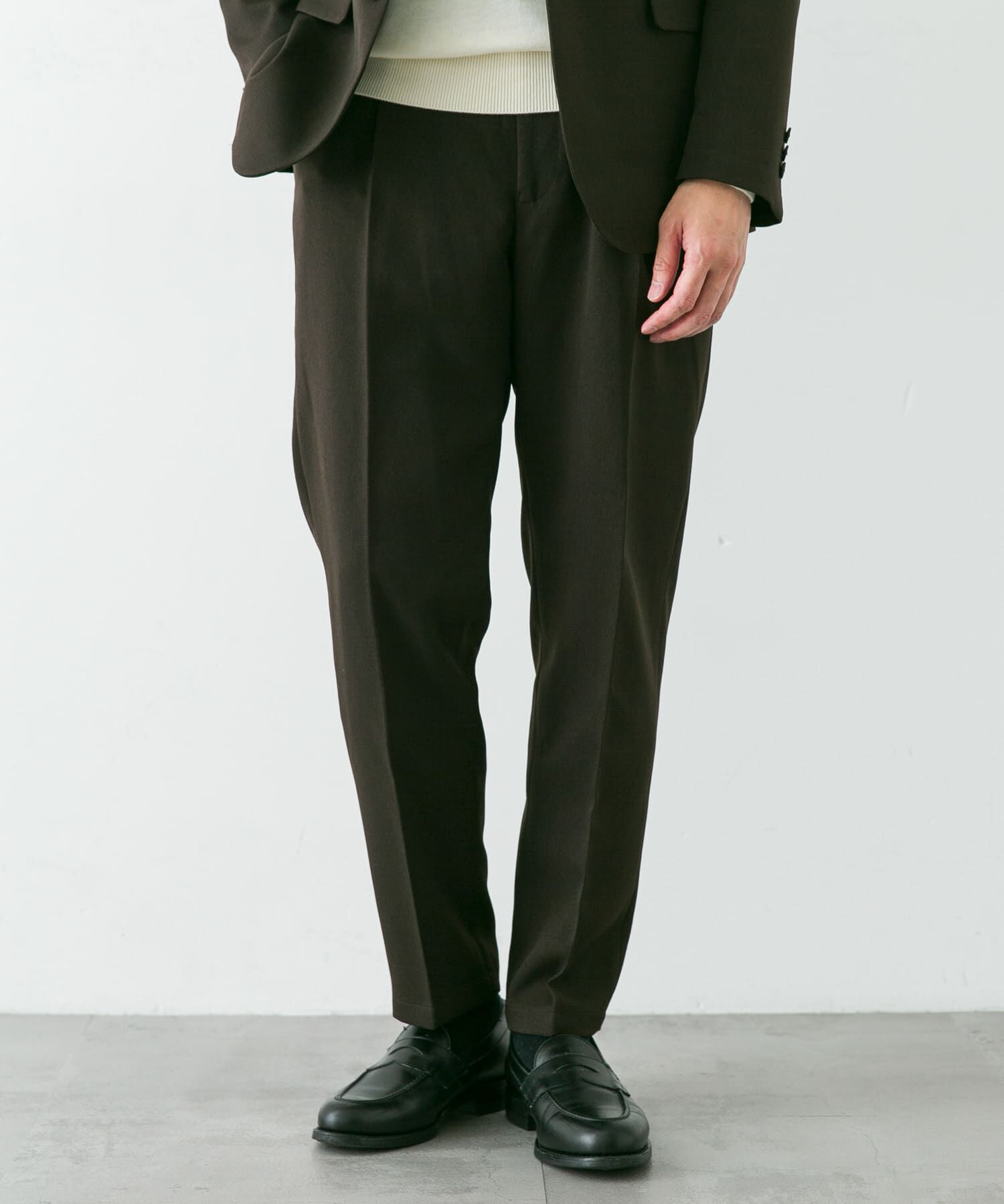 URBAN RESEARCH DOORS「LIFE STYLE TAILOR　ウールライクソフトツイルストレッチパンツ」|スラックス|
