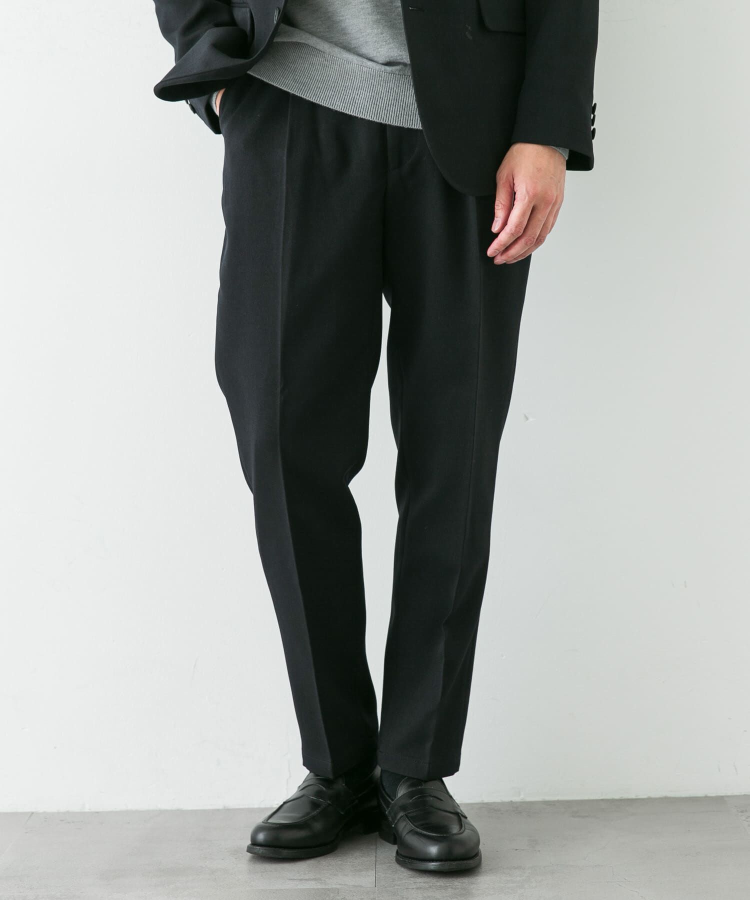 URBAN RESEARCH DOORS「LIFE STYLE TAILOR　ウールライクソフトツイルストレッチパンツ」|スラックス|