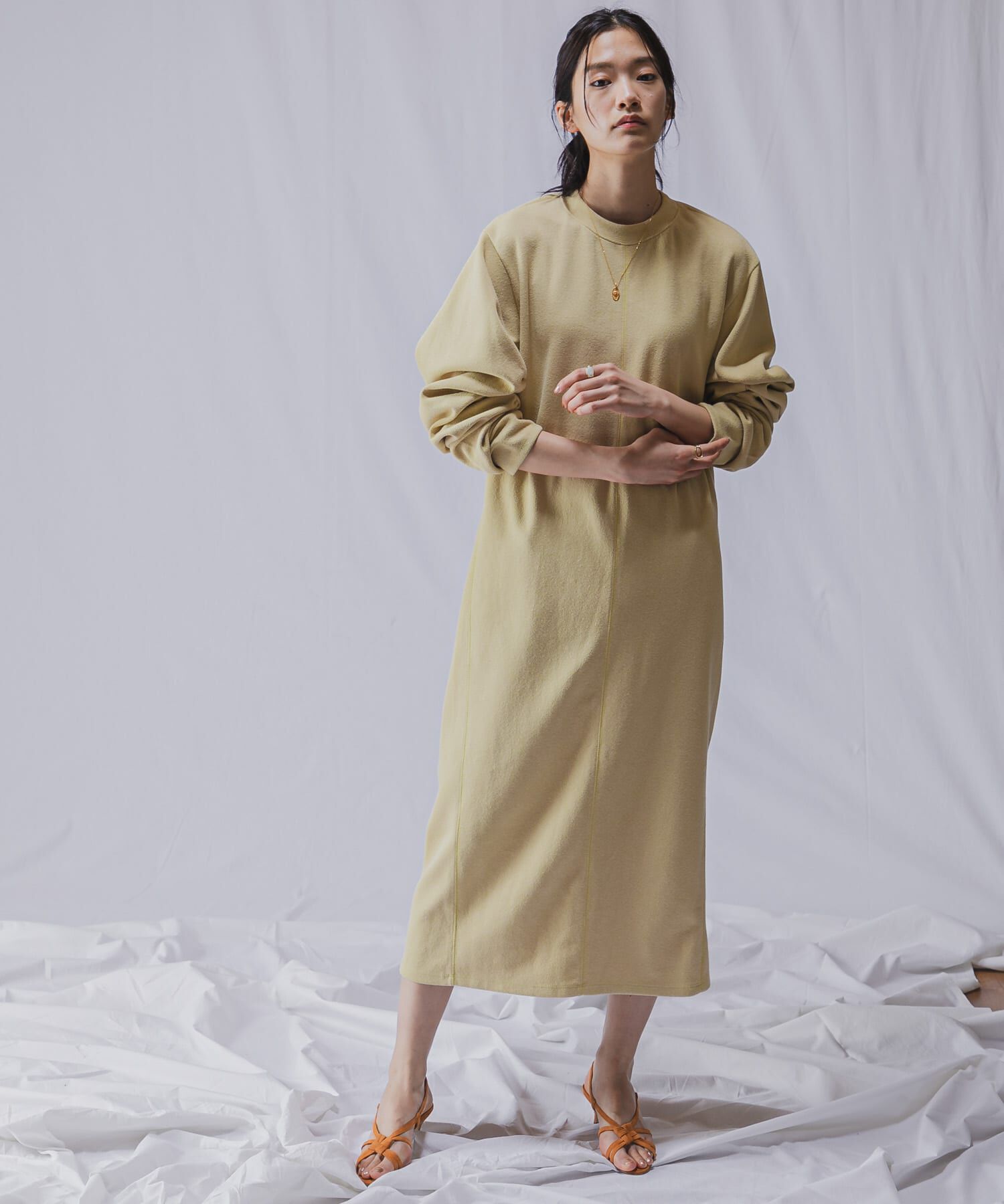 URBAN RESEARCH ROSSO「Lirica　shirring cut sew one-piece」|ワンピース|