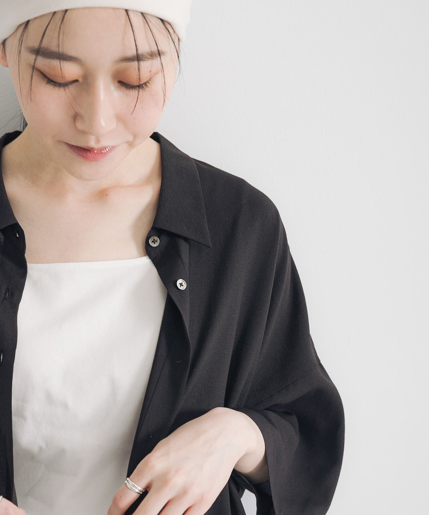 URBAN RESEARCH「ハーフスリーブシアーワイドシャツ」|シャツ・ブラウス|