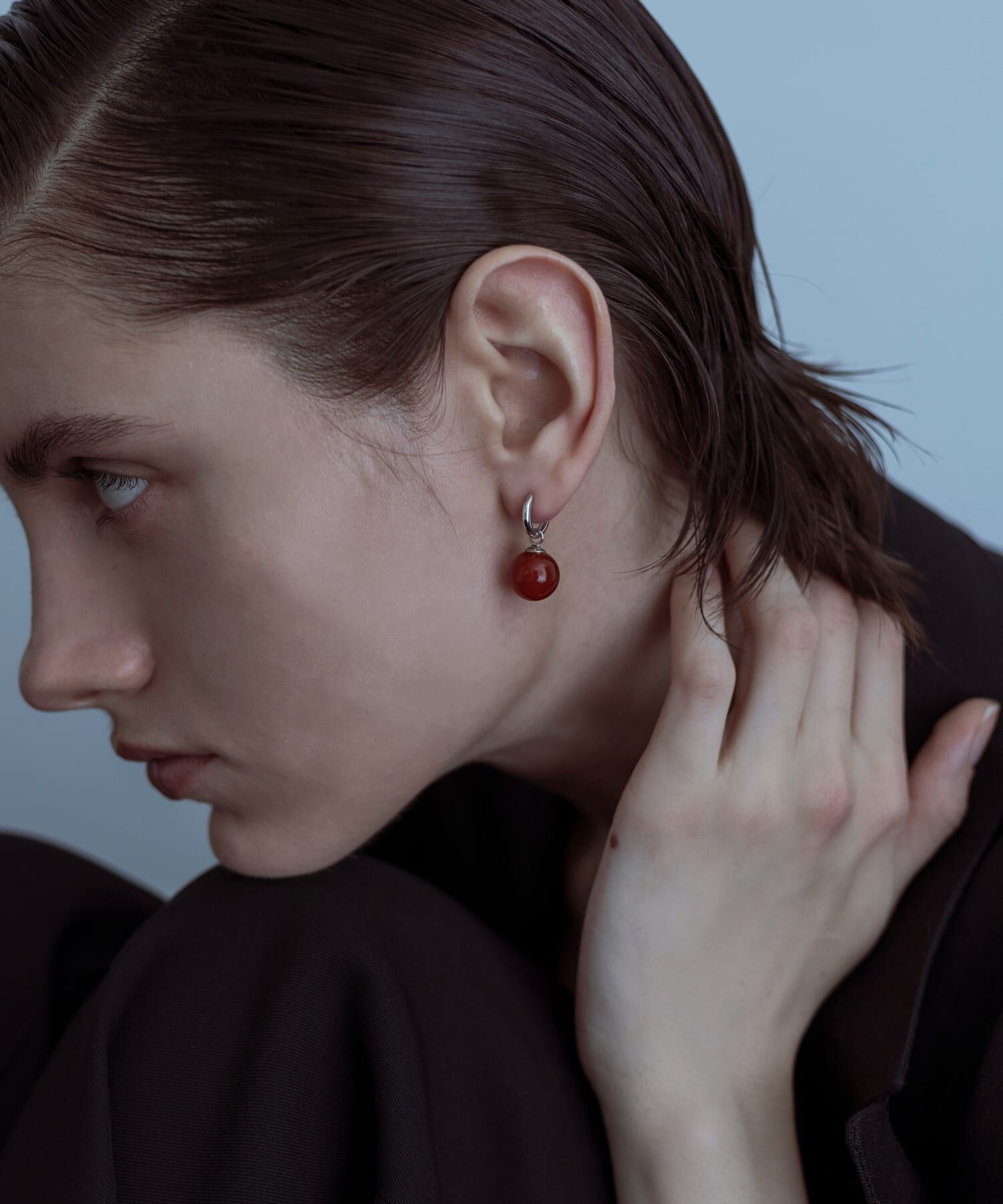 SMELLY「SMELLY so&rsquo;　carnelian sphere pierce」|ピアス|
