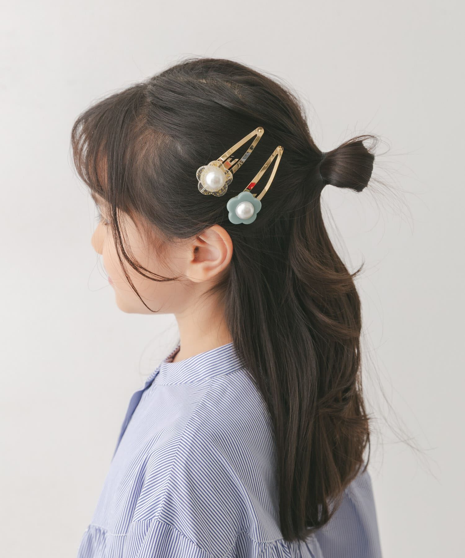 URBAN RESEARCH DOORS「フワラーモチーフヘアピン(KIDS)」|その他|ブルー系その他