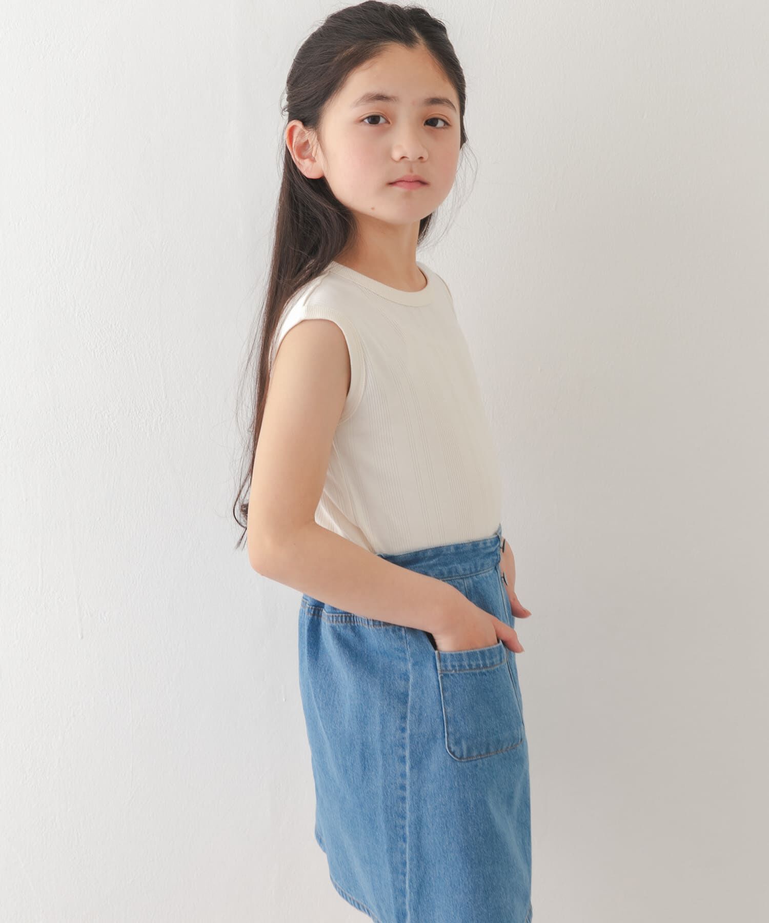 URBAN RESEARCH DOORS「『150サイズあり』ノースリランダムリブカットソー(KIDS)」|その他|