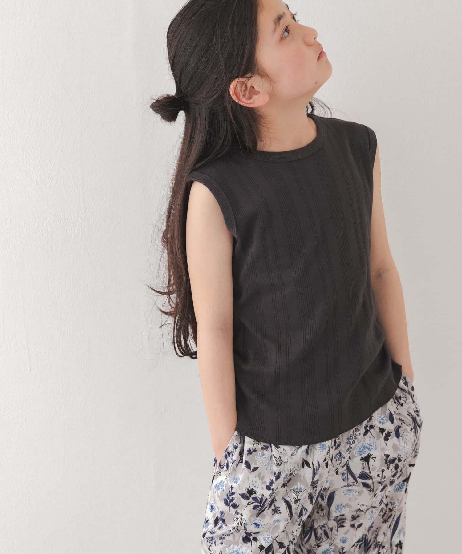 URBAN RESEARCH DOORS「『150サイズあり』ノースリランダムリブカットソー(KIDS)」|その他|チャコールグレー