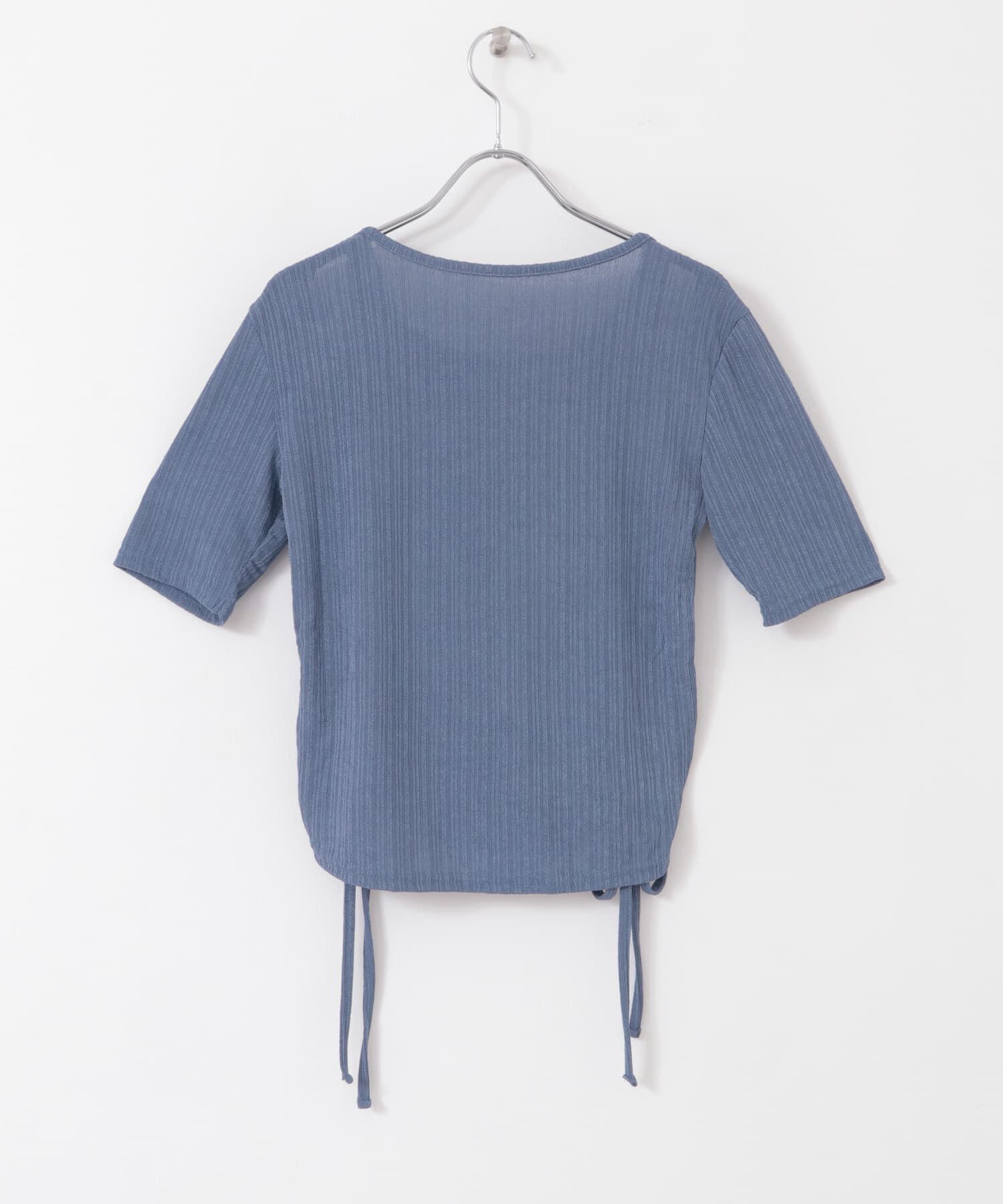 SENSE OF PLACE by URBAN RESEARCH「カットアウトシャーリングトップ(5分袖)」|Tシャツ・カットソー|
