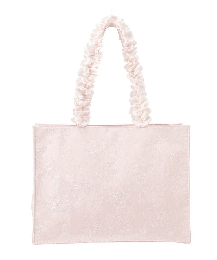 Maison de FLEUR「レースリボンフリルハンドルスクエアトートMバッグ」|トートバッグ|