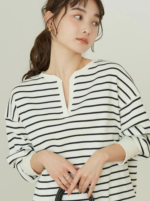AMERICAN HOLIC「スキッパーワッフルプルオーバー」|Tシャツ・カットソー|
