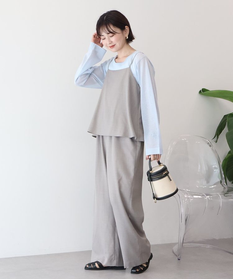 AMERICAN HOLIC「リネンライクビスチェサロペット」|オールインワン|Gray Beige