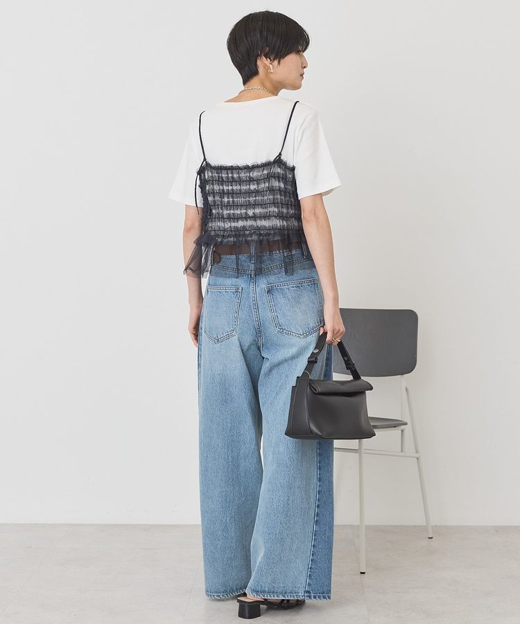 AMERICAN HOLIC「【2点セット】半袖Tシャツ＋チュールビスチェ」|Tシャツ・カットソー|