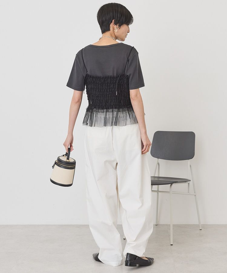 AMERICAN HOLIC「【2点セット】半袖Tシャツ＋チュールビスチェ」|Tシャツ・カットソー|