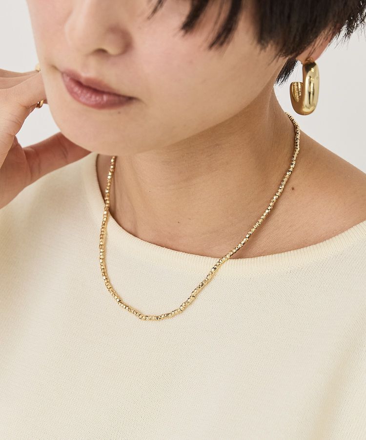 AMERICAN HOLIC「スリムメタルビーズネックレス」|ネックレス|Gold