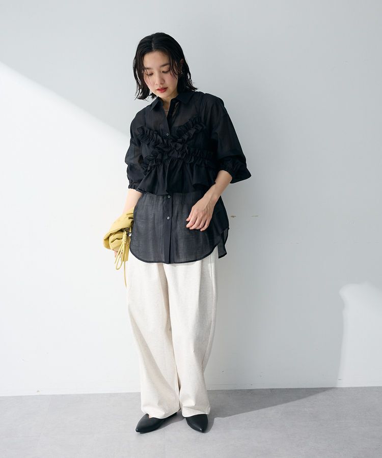 Green Parks「【WEB限定】SET2点フリルビスチェ+シャツチュニックⅡ」|シャツ・ブラウス|