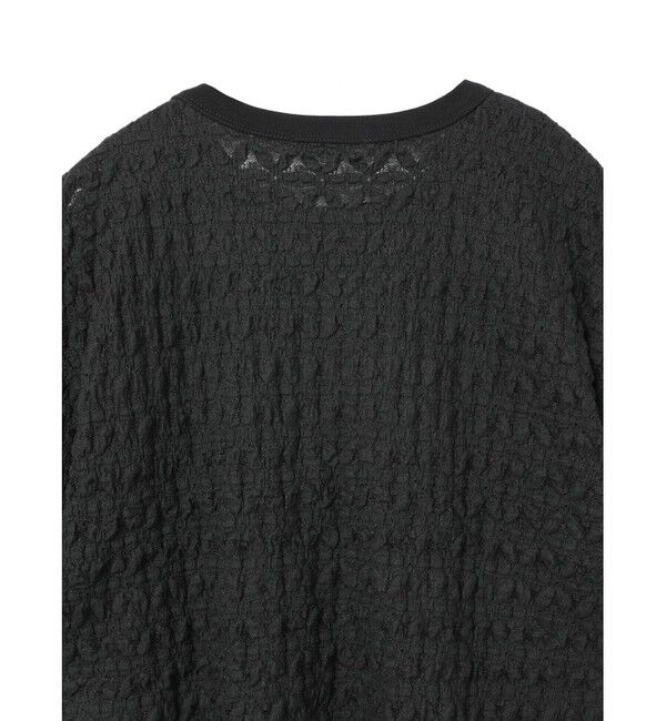 mizuiro ind「mizuiro ind ストレッチレースクルーネックTシャツ」|Tシャツ・カットソー|