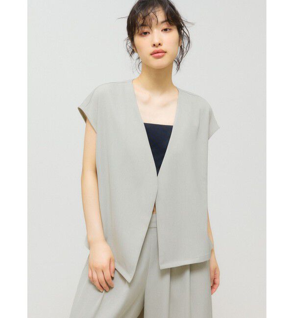MIDIUMISOLID「MIDIUMISOLID for Ladies ノーカラージレ」|ベスト・ジレ|