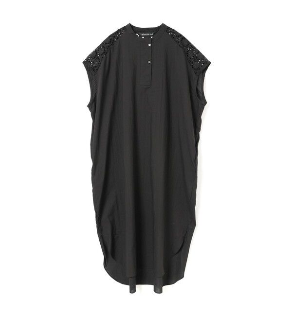 mizuiro ind「mizuiro ind レースショルダーロングワンピース」|ワンピース|ブラック