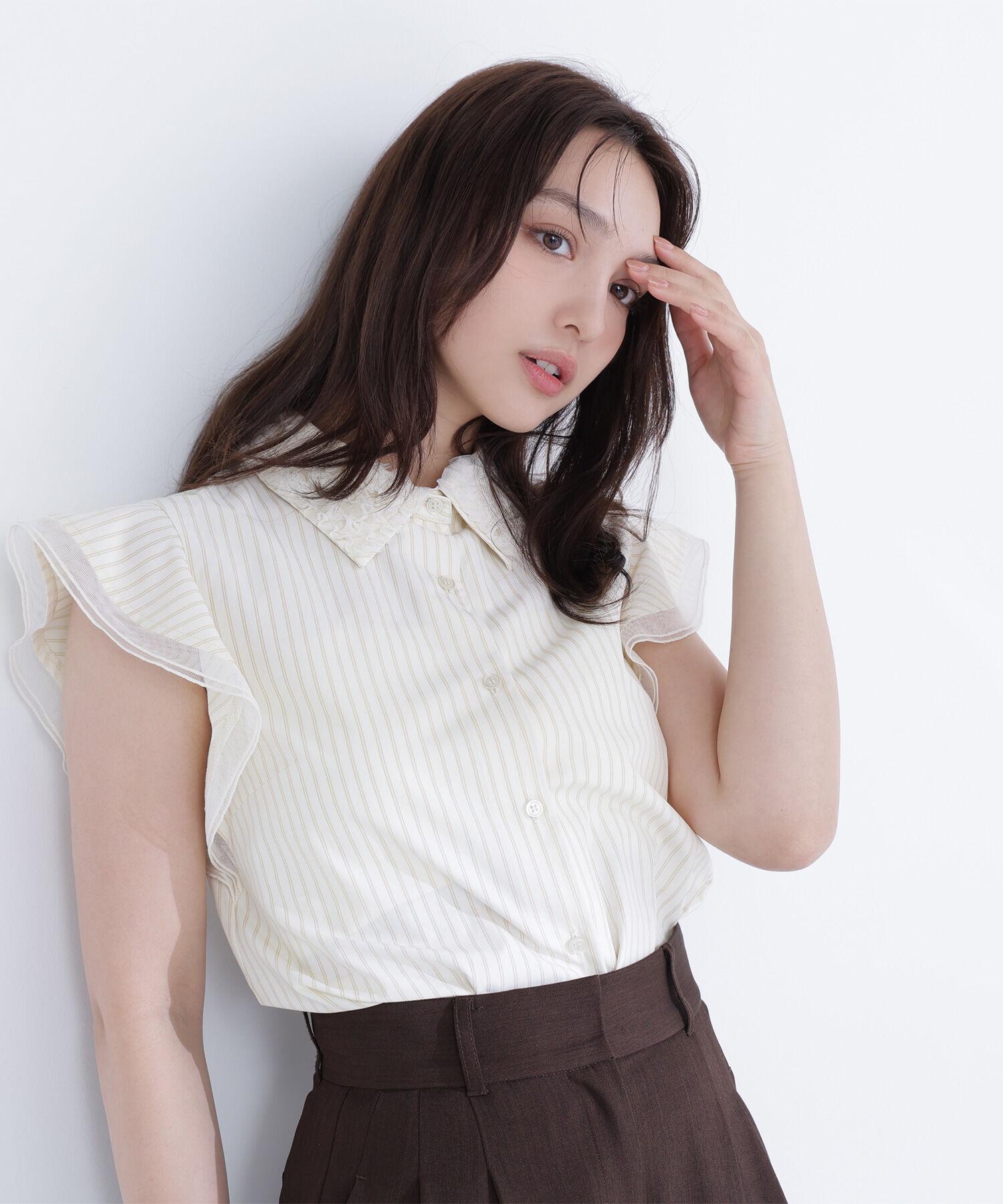  「チュールカラーシャツ」|シャツ・ブラウス|