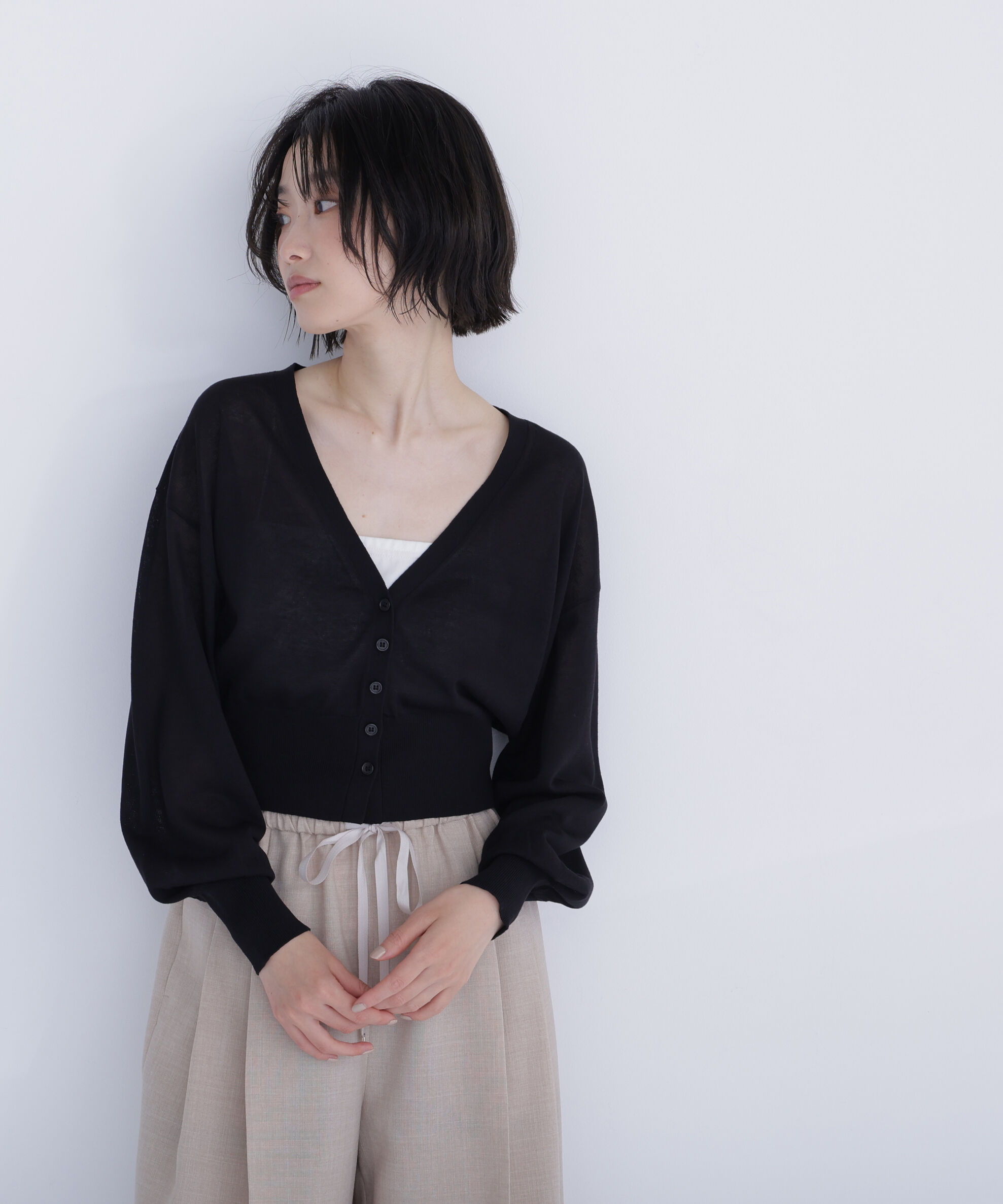  「さらりと、涼しげ麻混カーディガン」|ニット・セーター|