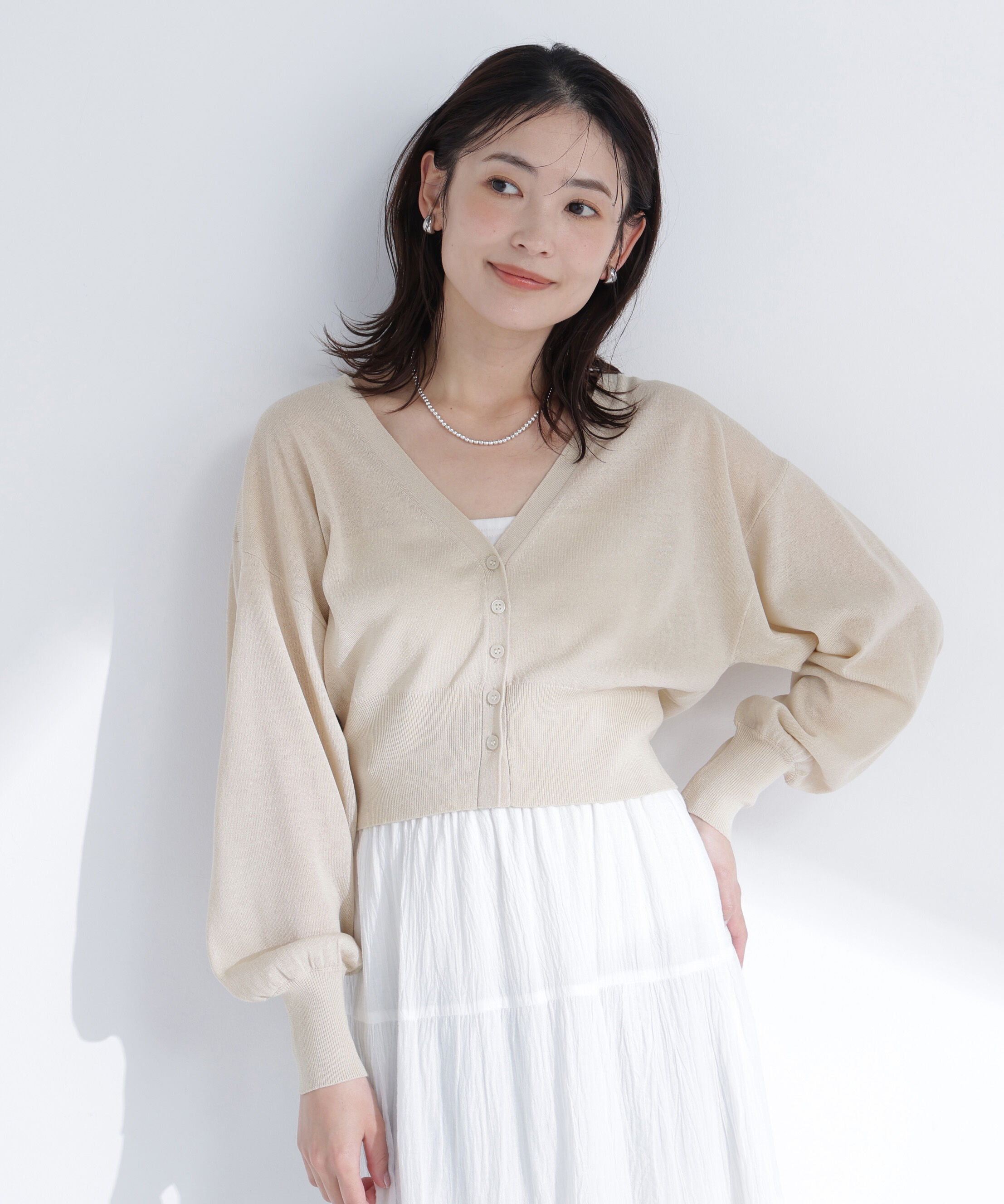  「さらりと、涼しげ麻混カーディガン」|ニット・セーター|イエローベー