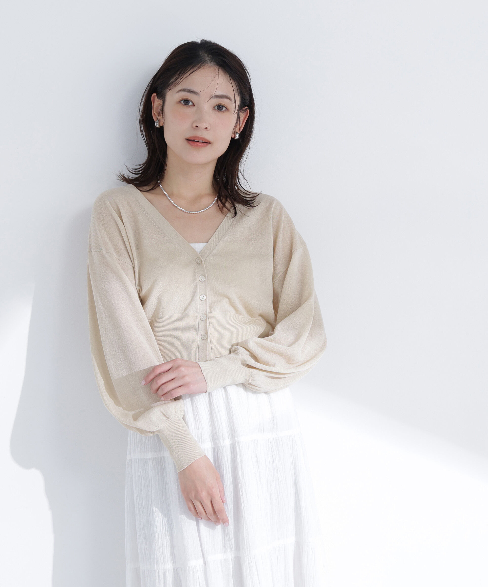  「さらりと、涼しげ麻混カーディガン」|ニット・セーター|