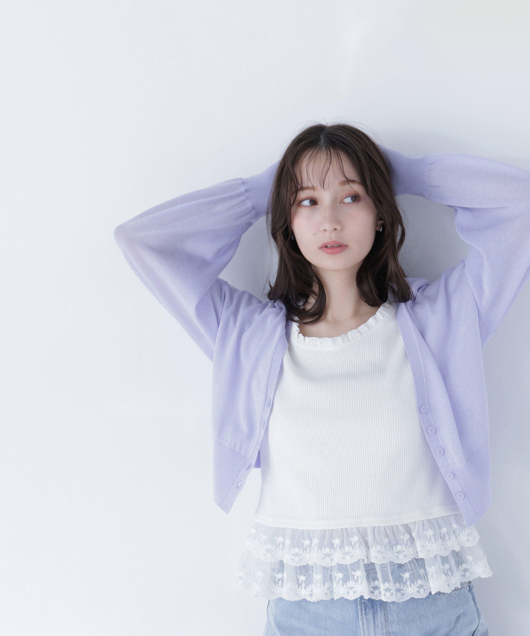  「さらりと、涼しげ麻混カーディガン」|ニット・セーター|