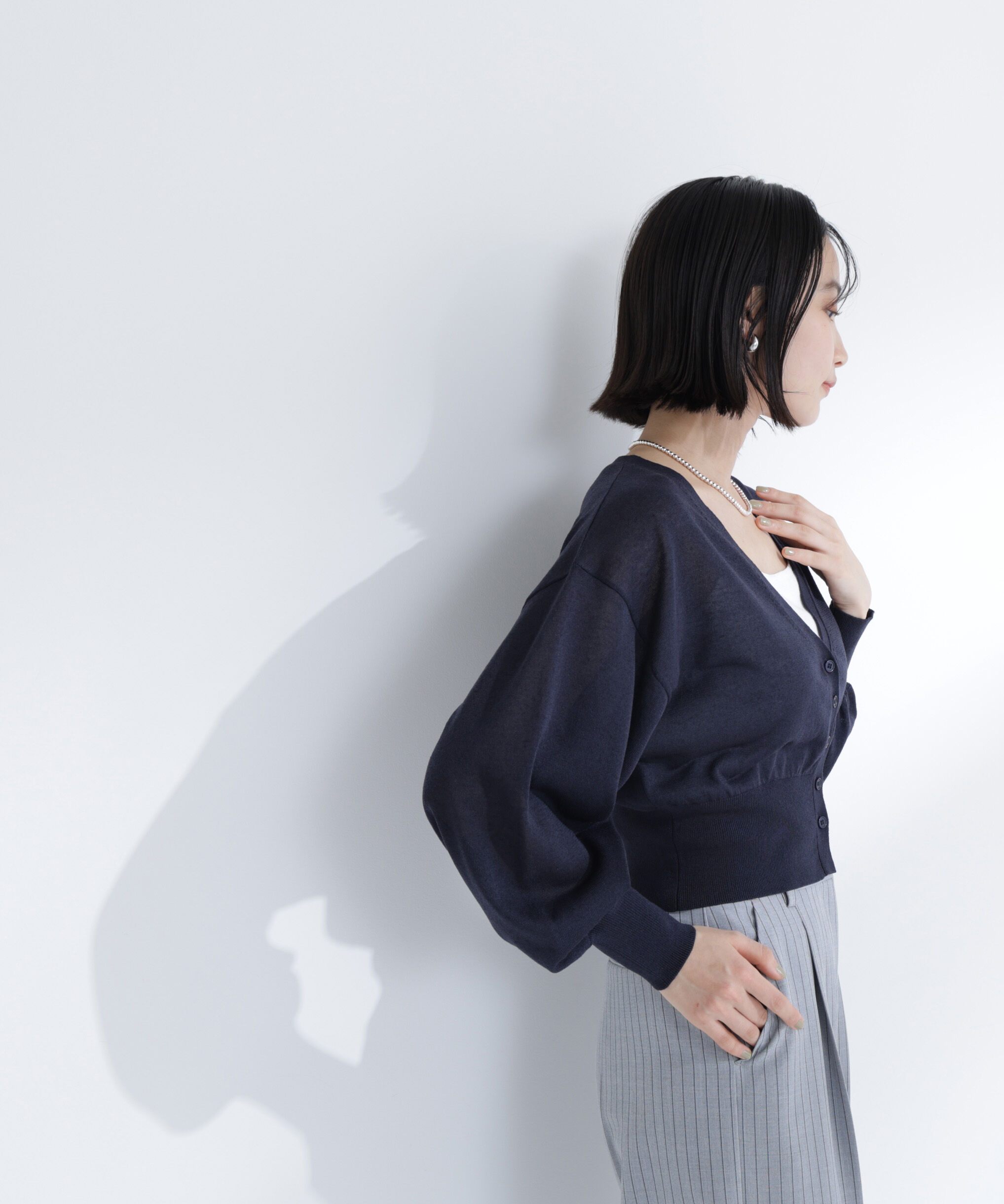  「さらりと、涼しげ麻混カーディガン」|ニット・セーター|