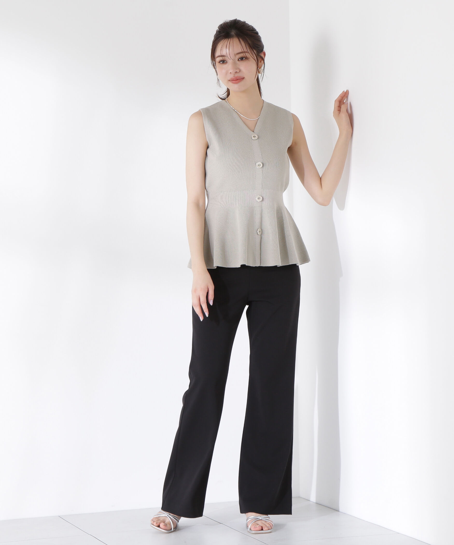 PROPORTION BODY DRESSING「畦ペプラムプルオーバー」|ニット・セーター|