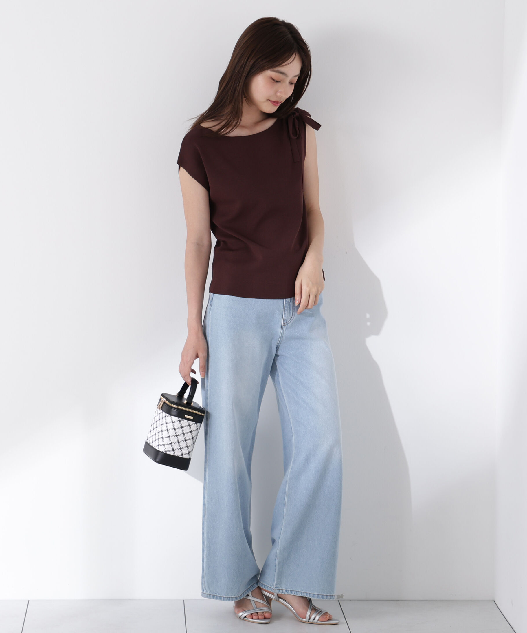 PROPORTION BODY DRESSING「肩リボンアシメニット」|ニット・セーター|