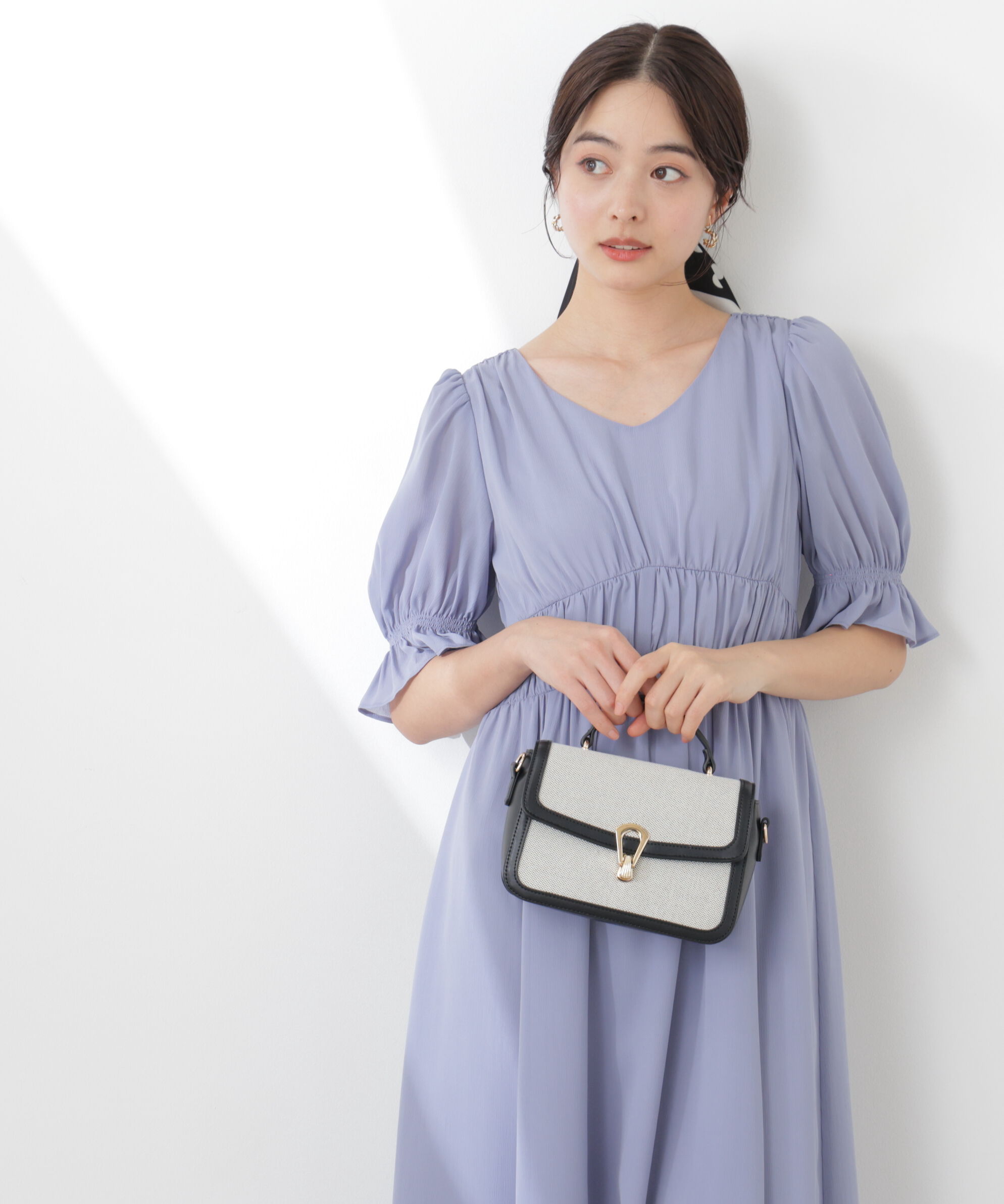 PROPORTION BODY DRESSING「シフォン楊柳ギャザーワンピース　26SS」|ワンピース|