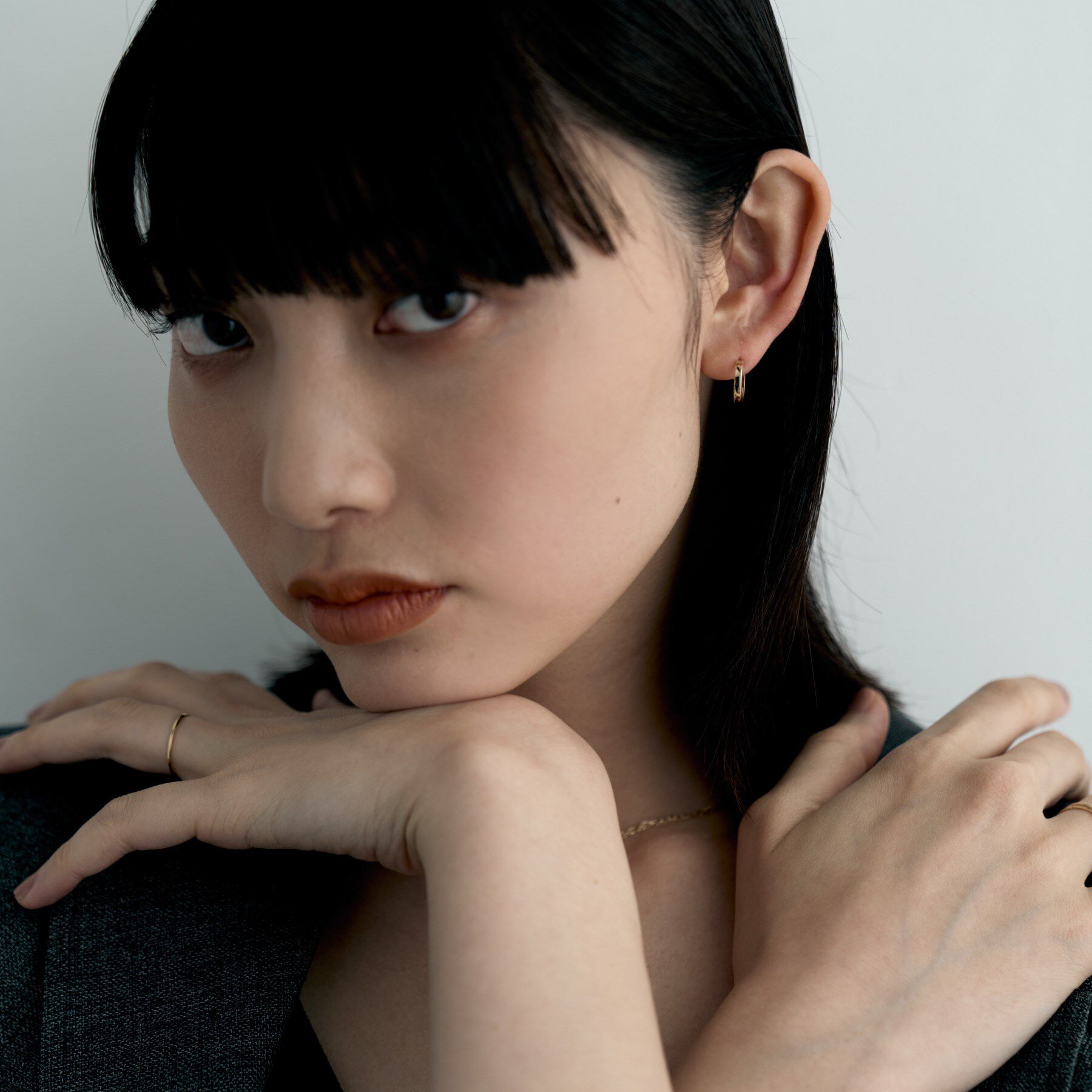 COCOSHNIK ONKITSCH「K10プレーンフープピアス」|ピアス|