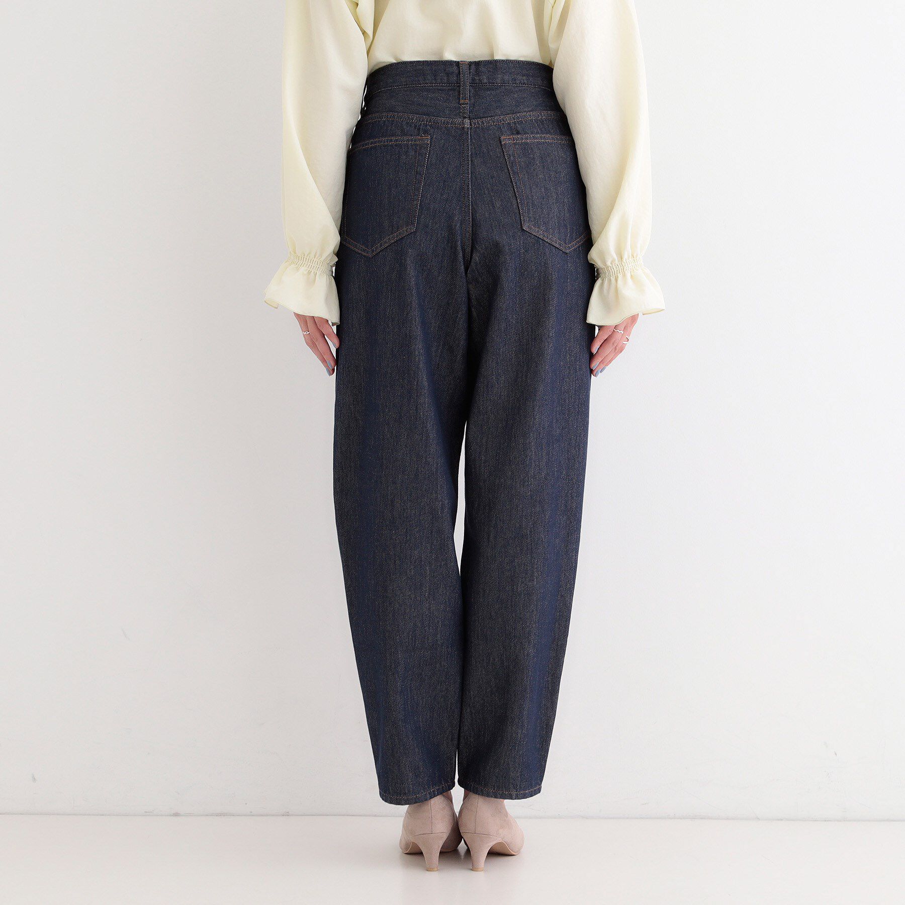SHOO･LA･RUE「【SHOO・LA・RUE DENIM】大人のきれいめカジュアルに デニムテーパードパンツ」|デニム|