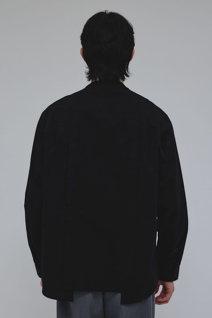 STYLEMIXER「タックデザインノーカラーシャツ」|シャツ・ブラウス|