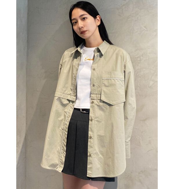EMODA「2WAYオーバーシャツ」|シャツ・ブラウス|ベージュ