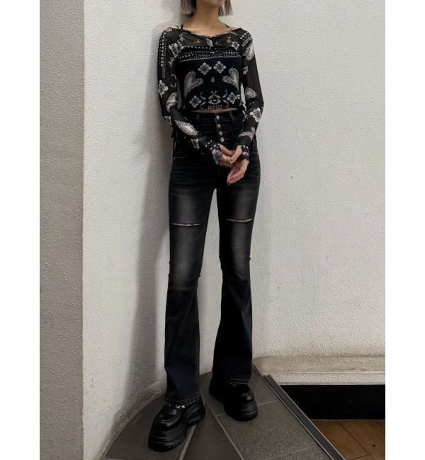 EMODA「ストラップシアートップス」|Tシャツ・カットソー|