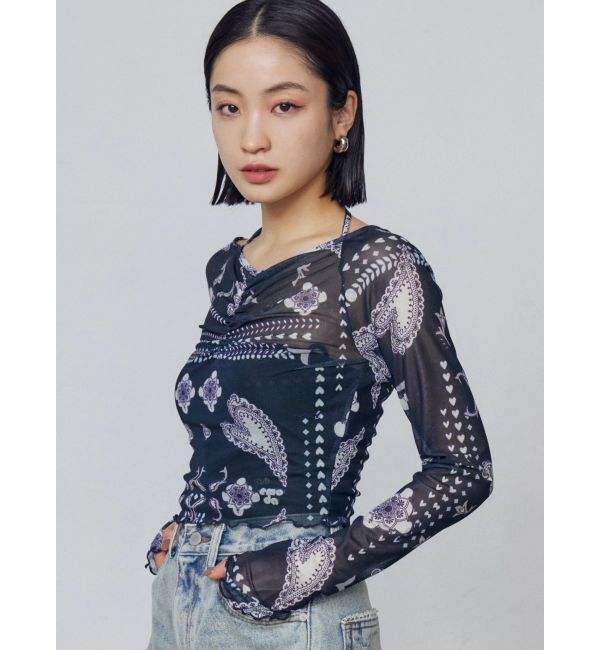 EMODA「ストラップシアートップス」|Tシャツ・カットソー|