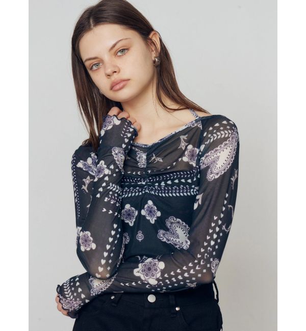 EMODA「ストラップシアートップス」|Tシャツ・カットソー|