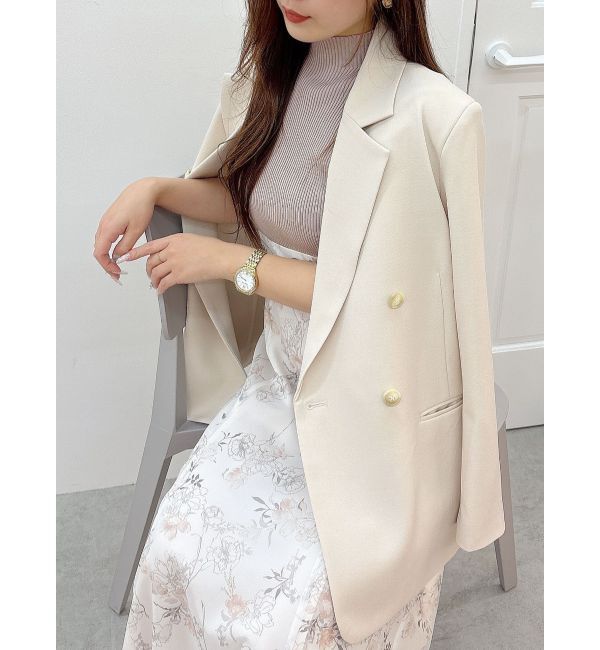 MERCURYDUO「レイヤード花柄ニットドッキングワンピース」|ワンピース|