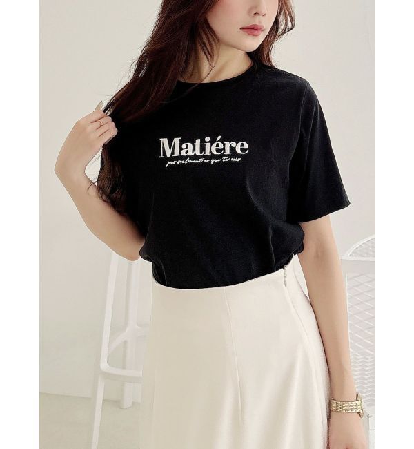 MERCURYDUO「刺繍ロゴTシャツ」|Tシャツ・カットソー|ブラック