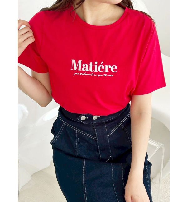 MERCURYDUO「刺繍ロゴTシャツ」|Tシャツ・カットソー|レッド