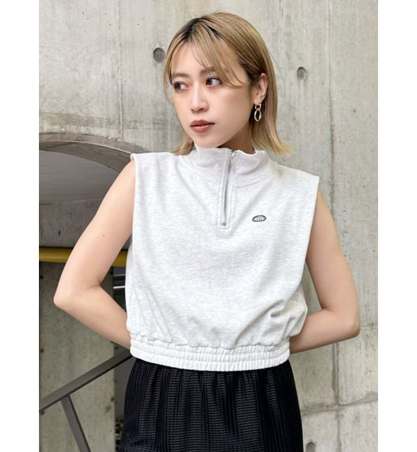 MURUA「クロップトハーフジップスウェット」|Tシャツ・カットソー|
