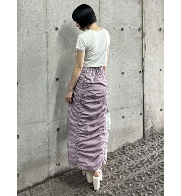 MURUA「ファスナースリットギャザースカート」|スカート|