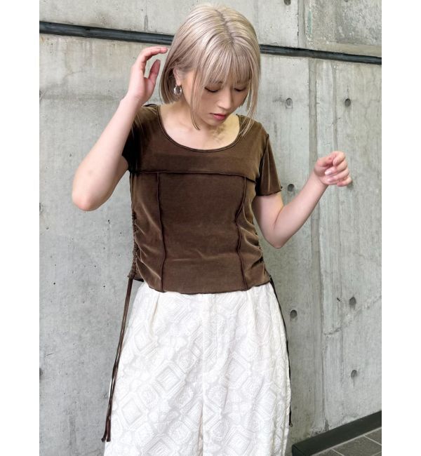 MURUA「フェードシアーベロアトップス」|Tシャツ・カットソー|