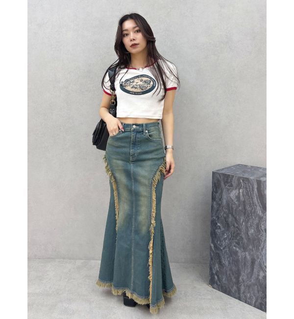 EVRIS「リンガーグラフィックショートTシャツ」|Tシャツ・カットソー|